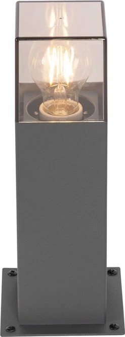 QAZQA Danemark - Lampe D'extérieur Sur Pied Moderne | Lampadaire Pour Extérieur - 1 Lumière - H 30 Cm - Gris Foncé - Éclairage Extérieur -Glass Vases Boutique de vente 445x1200