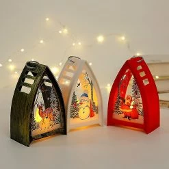 Baicccf Autre Décoration De Noël Mini Lanterne Décoratif Led Lumières Père Noël Bonhomme De Neige Elk Lampe Rétro Noël Lanternes Décoratives Avec Batterie -Glass Vases Boutique de vente 449757763 max