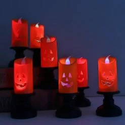 Baicccf Autre Décoration Pour Noël Halloween Bougie Lumière, Led Bougie Lampe, Halloween Party Decorationorange1pcs -Glass Vases Boutique de vente 449759146 max