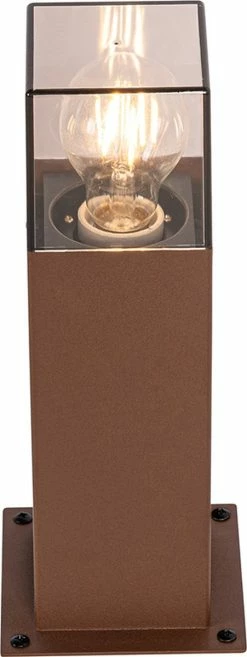 QAZQA Danemark - Lampe D'extérieur Sur Pied Industrielle | Lampadaire D'extérieur - 1 Lumière - H 30 Cm - Brun Rouille - Industriel - Éclairage Extérieur -Glass Vases Boutique de vente 451x1200