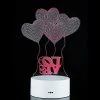 Unbranded 3d Illusion Lampe 7 Couleurs Changement Optique Touch Lumière Usb Et Télécommande Art Déco Faire Un Romantique
