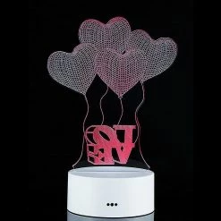 Unbranded 3d Illusion Lampe 7 Couleurs Changement Optique Touch Lumière Usb Et Télécommande Art Déco Faire Un Romantique