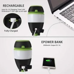 Unbranded Lampe Torche Camping Rechargeable 3 En 1 Lampe De Table Tente Lampe De Poche Déformable Lampe De Travail Avec 2000mah Batterie Led -Glass Vases Boutique de vente 456467030 max