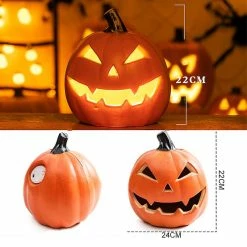 Unbranded 24cm Halloween Citrouille Led Lampe Créative Lanterne Décoration -Glass Vases Boutique de vente 459898748 max