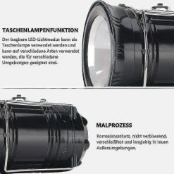 Unbranded Lanterne De Camping Solaire Extérieure Et Lampe De Poche USB, Adaptée Aux Urgences, Aux Tempêtes -Glass Vases Boutique de vente 461080678 max