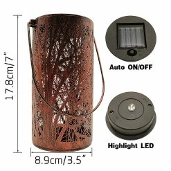 Gaoguang Led Solar Tree Lamp Outdoor Courtyard Decoration Hollow Iron Lampe Suspendue -Glass Vases Boutique de vente 462253961 max