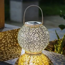 Hcankcan Grande Lanterne Solaire Suspendue Pour Le Jardin, Lumières Extérieures, Métal, Imperméable à L’eau, Lampe De Table Led, Décorative -Glass Vases Boutique de vente 471275115 max