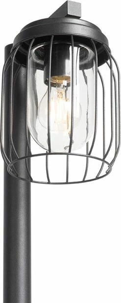 QAZQA Luc - Lampe D'extérieur Sur Pied Moderne | Lampadaire D'extérieur - 1 Lumière - H 100 Cm - Zwart - Éclairage Extérieur -Glass Vases Boutique de vente 480x1200