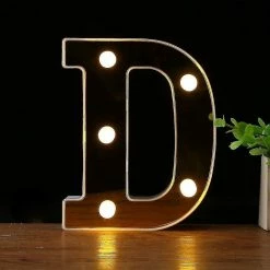 Unbranded Lettre Lumières Alphabet Lampe Led Décoration Pour Salle De Fête Noël Szcc
