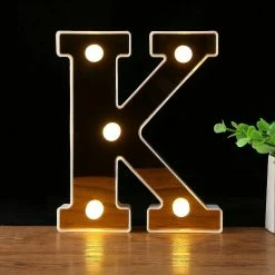 Unbranded Lettre Lumières Alphabet Lampe Led Décoration Pour Salle De Fête Noël Szcc