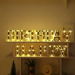 Unbranded Lettre Lumières Alphabet Lampe Led Décoration Pour Salle De Fête Noël Szcc -Glass Vases Boutique de vente 487424817 max