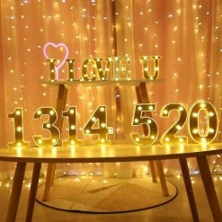 Unbranded Lettre Lumières Alphabet Lampe Led Décoration Pour Salle De Fête Noël Szcc -Glass Vases Boutique de vente 487424961 max