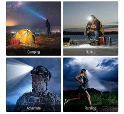 Sxcy Lampe Frontale Rechargeable Hight Bright 5000 Lumens Lampe Frontale 18650 Batteries 4 Modes Phare Led Usb Headtorch 4 Clips Work Helmet Light Pour Camping Ru -Glass Vases Boutique de vente 489078491 max