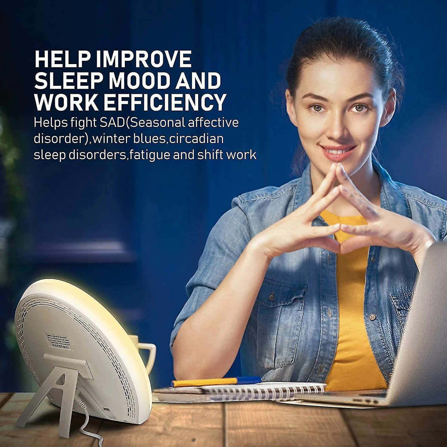 Sipin Lampe De Lumière Du Jour Bureau Led Lampe De Luminothérapie Lumière Douche Contre La Dépression Avec Fonction Mémoire, Portable Uv Free Led Lampe Solaire 2 Sipin Lampe De Lumière Du Jour Bureau Led Lampe De Luminothérapie Lumière Douche Contre La Dépression Avec Fonction Mémoire, Portable Uv Free Led Lampe Solaire – Image 2