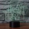 Unbranded Veilleuse 3d Led Rack Drum Set Modélisation Veilleuse 7 Couleurs Lampe De Bureau Maison Décoration Instruments De Musique Chevet Sommeil Éclairage Cadeau3d7l-86