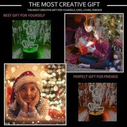 Unbranded Anime Figure Mickey Mouse Minnie Mice 3d Led Illusion D’Optique Décoration Lampe De Table 16 Couleurs Télécommande Acrylique Visuel Sommeil Nuit Lumière Pâques -Glass Vases Boutique de vente 490018766 max