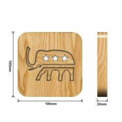 Unbranded Elephant Night Light Pour Enfants Lampe En Bois 3d Créative Lumières En Bois Lumières Décoratives Simples 3D Sculpture Sur Bois Motif Led Veilleuse Pour Bureau. -Glass Vases Boutique de vente 490020283 max