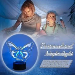 Unbranded Nom Personnalisé Night Light Led Butterfly Lights Cadeau D’anniversaire Pour Les Filles Chambre 3d Illusion Lampe Enfants Lampe De Chevet Avec Des Couleurs Changeant Papillon -Glass Vases Boutique de vente 490020893 max
