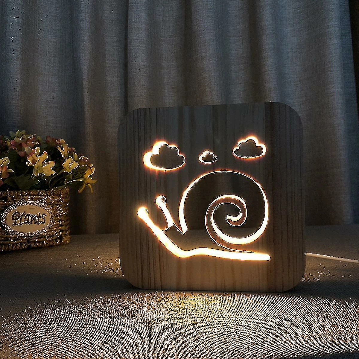 Unbranded Escargots Veilleuse Pour Enfants En Bois 3D Lampe Créative Lumières En Bois Simples Lumières Décoratives 3D Bois Sculpture Motif Led Veilleuse Pour Bureau 1 Unbranded Escargots Veilleuse Pour Enfants En Bois 3D Lampe Créative Lumières En Bois Simples Lumières Décoratives 3D Bois Sculpture Motif Led Veilleuse Pour Bureau