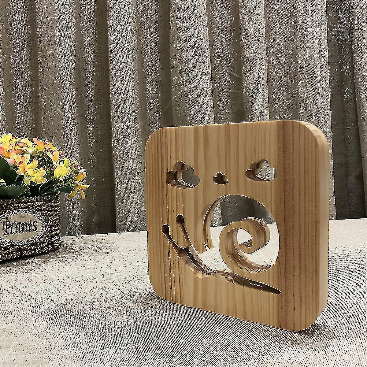 Unbranded Escargots Veilleuse Pour Enfants En Bois 3D Lampe Créative Lumières En Bois Simples Lumières Décoratives 3D Bois Sculpture Motif Led Veilleuse Pour Bureau 2 Unbranded Escargots Veilleuse Pour Enfants En Bois 3D Lampe Créative Lumières En Bois Simples Lumières Décoratives 3D Bois Sculpture Motif Led Veilleuse Pour Bureau – Image 2