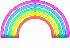 Unbranded Le Premium Rainbow Led Neon Light Sign Lampe Murale Chambre Lampe De Chambre Chambre à Coucher Chambre De Pépinière [Classe énergétique A +](multicolore (1pcs)