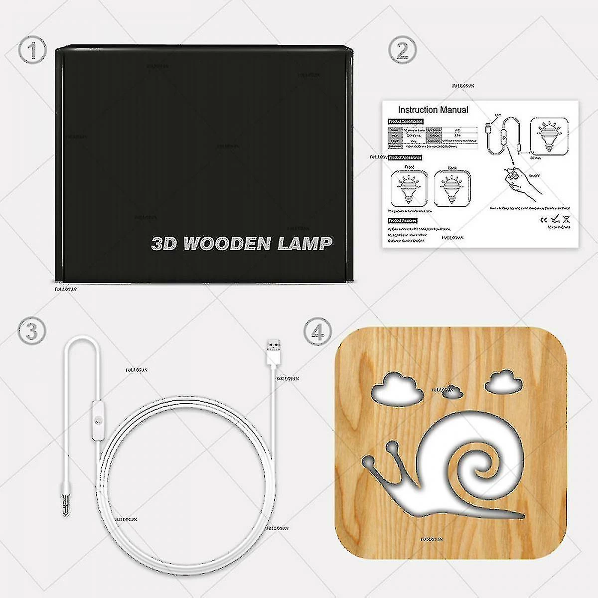 Unbranded Escargots Veilleuse Pour Enfants En Bois 3D Lampe Créative Lumières En Bois Simples Lumières Décoratives 3D Bois Sculpture Motif Led Veilleuse Pour Bureau 4 Unbranded Escargots Veilleuse Pour Enfants En Bois 3D Lampe Créative Lumières En Bois Simples Lumières Décoratives 3D Bois Sculpture Motif Led Veilleuse Pour Bureau – Image 4