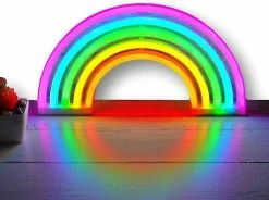 Unbranded Le Premium Rainbow Led Neon Light Sign Lampe Murale Chambre Lampe De Chambre Chambre à Coucher Chambre De Pépinière [Classe énergétique A +](multicolore (1pcs) -Glass Vases Boutique de vente 490021561 max