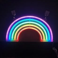 Unbranded Le Premium Rainbow Led Neon Light Sign Lampe Murale Chambre Lampe De Chambre Chambre à Coucher Chambre De Pépinière [Classe énergétique A +](multicolore (1pcs) -Glass Vases Boutique de vente 490021708 max