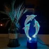 Unbranded Dolphin Girl's Gifts Acrylique 3d Illusion Night Lights Usb Led Lampe De Table Home 3d Arts Lampe - 7 Couleurs Changeantes (dauphin)