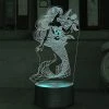 Unbranded 3d Illusion Mermaid Night Lights, Lampe De Table USB Alimenté 7 Couleurs Led Night Lamp Avec Smart Touch Idéal Pour Les Filles Sirène Anniversaire Noël Cadeau Chambre