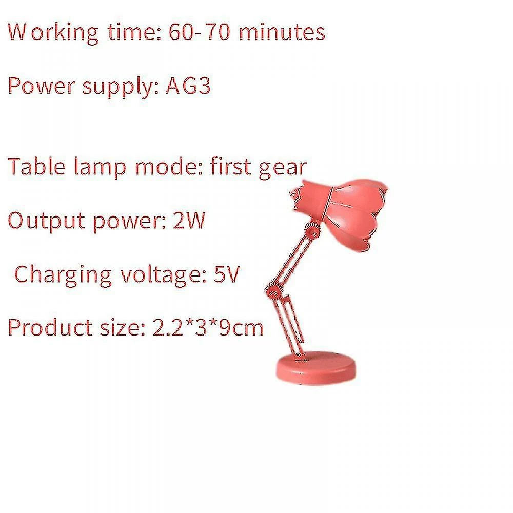Unbranded Led Mini Lampe De Table Chambre Chevet Veilleuse, Portable Étudiant Dortoir Chambre Bureau Lampe De Lecture - Rose Rouge 2 Unbranded Led Mini Lampe De Table Chambre Chevet Veilleuse, Portable Étudiant Dortoir Chambre Bureau Lampe De Lecture - Rose Rouge – Image 2