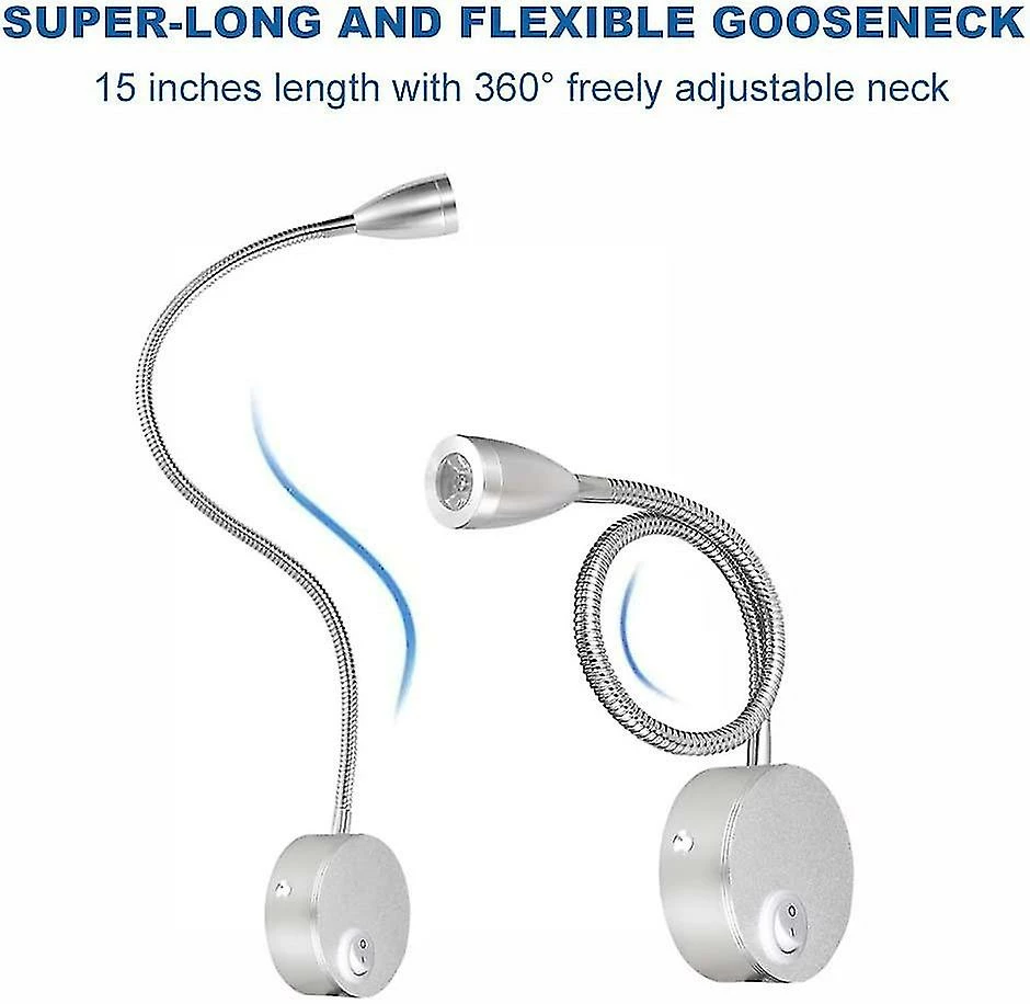 Unbranded Lampe De Lecture Montage Mural Led Lampe De Lit Touch Switch Dimmable Gooseneck Lampe Lit Lampe De Lecture 3w Lumineux Éclairage De Nuit Lampe De Lecture Avec Interrupteur Pour B 4 Unbranded Lampe De Lecture Montage Mural Led Lampe De Lit Touch Switch Dimmable Gooseneck Lampe Lit Lampe De Lecture 3w Lumineux Éclairage De Nuit Lampe De Lecture Avec Interrupteur Pour B – Image 4