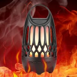 Unbranded Haut-parleur Sans Fil Portable, Haut-parleur Bluetooth 5.0 Avec Lampe De Bureau à LED Et Effet De Flamme Clignotante Haut-parleur Stéréo étanche