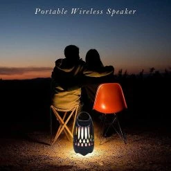 Unbranded Haut-parleur Sans Fil Portable, Haut-parleur Bluetooth 5.0 Avec Lampe De Bureau à LED Et Effet De Flamme Clignotante Haut-parleur Stéréo étanche -Glass Vases Boutique de vente 490023458 max