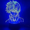 Unbranded Anime Lampe Night Light Illusion Light My Hero Academia Shoto Todoroki 3d Pour Enfant Chambre Led Enfant Cadeau De Noël Chevet Coloré Anniversaire Lampara