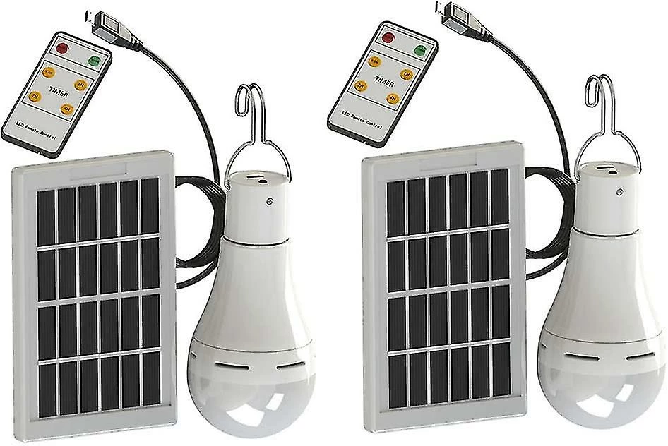 Unbranded Lampe Solaire Led, 9w énergie Solaire Ampoules Super Lumineuses Avec Télécommande-solaire Camping / Lumière D’urgence Pour La Randonnée En Camping, 2pcs 1 Unbranded Lampe Solaire Led, 9w énergie Solaire Ampoules Super Lumineuses Avec Télécommande-solaire Camping / Lumière D’urgence Pour La Randonnée En Camping, 2pcs