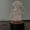 Unbranded Nouveau 3d Night Light Anime Fait à La Main Usb Black Touch Télécommande 16 Couleurs Creative Small Table Lampe 11 Noir Télécommande 16 Couleurs
