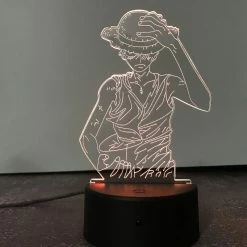 Unbranded Nouveau 3d Night Light Anime Fait à La Main Usb Black Touch Télécommande 16 Couleurs Creative Small Table Lampe 11 Noir Télécommande 16 Couleurs