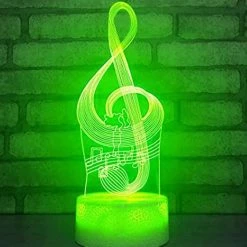 Unbranded 3d Musique Note Night Light Table Bureau Illusion Optique Lampes 7 Couleurs Lumières Changeantes Led Lampe De Table Noël Accueil Amour Anniversaire Enfants Enfants Décor To -Glass Vases Boutique de vente 490027233 max