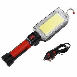Unbranded Lampe De Poche Led Rechargeable Work Lantern Inspection Lampe Spotlight Torch Camping Light Avec Crochet Magnétique