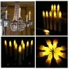 Sztxjv 12pcs Flameless Led Taper Bougies Lumières Chandeliers Lampe à Thé Pour L’église Mariage Fête D’anniversaire Dîner De Noël Décor