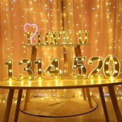 Redmiter Meilleur Shiyi Lettre Lumières Alphabet Lampe Led Décoration Pour Salle De Fête Noël-couleur V -Glass Vases Boutique de vente 499692554 max