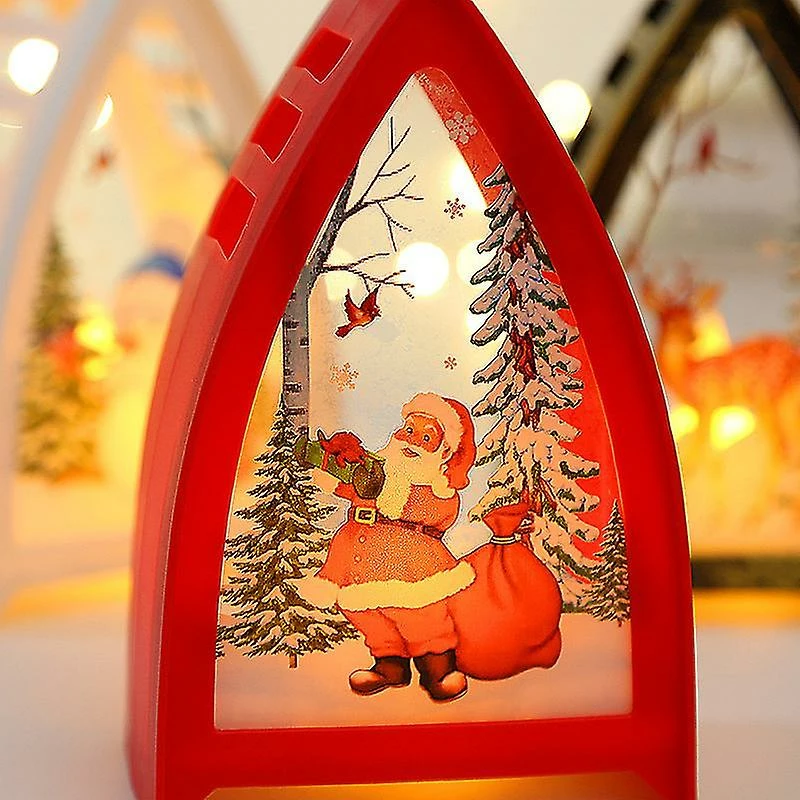 Redmiter Lanterne De Noël, Lampe Batterie Props Déco Decor De Pièce Maîtresse Sans Flamme Pour La Décoration, Santa2pcsred 3 Redmiter Lanterne De Noël, Lampe Batterie Props Déco Decor De Pièce Maîtresse Sans Flamme Pour La Décoration, Santa2pcsred – Image 3