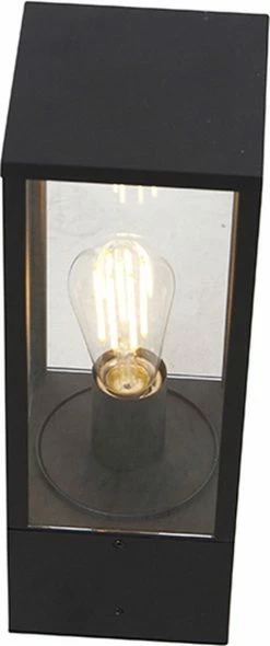 QAZQA Charlois - Lampe D'extérieur LED Smart Sur Pied Design | Lampadaire Pour L'extérieur Avec WiFi - 1 Lumière - H 40 Cm - Zwart - Éclairage Extérieur -Glass Vases Boutique de vente 502x1200 1