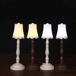 Unbranded 1: 12 Maison De Poupée Meubles Miniatures Abat-jour Lampe De Table Avec Led Lumière Modèle Décoration Enfants Faire Semblant De Jouer Jouet -Glass Vases Boutique de vente 503182083 max