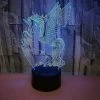 Unbranded Shxx 3d Wings Animal Horse Night Light, 3d Illusion Lamp 16 Color Change Decor Lamp Lampe De Bureau Avec Télécommande Pour Le Salon Décoration De Chambre Naissance