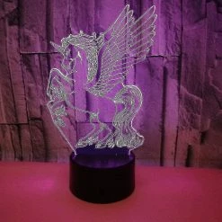 Unbranded Shxx 3d Wings Animal Horse Night Light, 3d Illusion Lamp 16 Color Change Decor Lamp Lampe De Bureau Avec Télécommande Pour Le Salon Décoration De Chambre Naissance -Glass Vases Boutique de vente 504164473 max