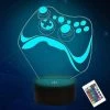 Unbranded Shxx Attivolife Gamepad 3d Lampe, Hologram Illusion Controller Night Light Pour Enfant 3d8l-513
