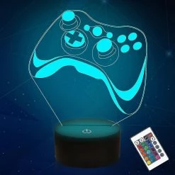 Unbranded Shxx Attivolife Gamepad 3d Lampe, Hologram Illusion Controller Night Light Pour Enfant 3d8l-513