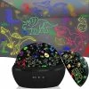Ssxjv Cadeaux Garçons Projecteur De Lumière De Nuit Dinosaure Pour Enfants, Cadeaux De Noël Pour Garçons Filles, Lampe De Dinosaure Rotative 360 Avec 8 Modes De Lumière Colorés Pour Enfants, B